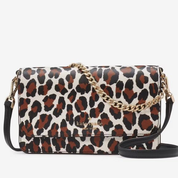Kate Spade Madison Spotted Leopard Willow Mini Flap...